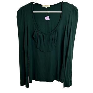 Prairie Underground Ruffle Tee Womens Size Small Billiard Green NWOT